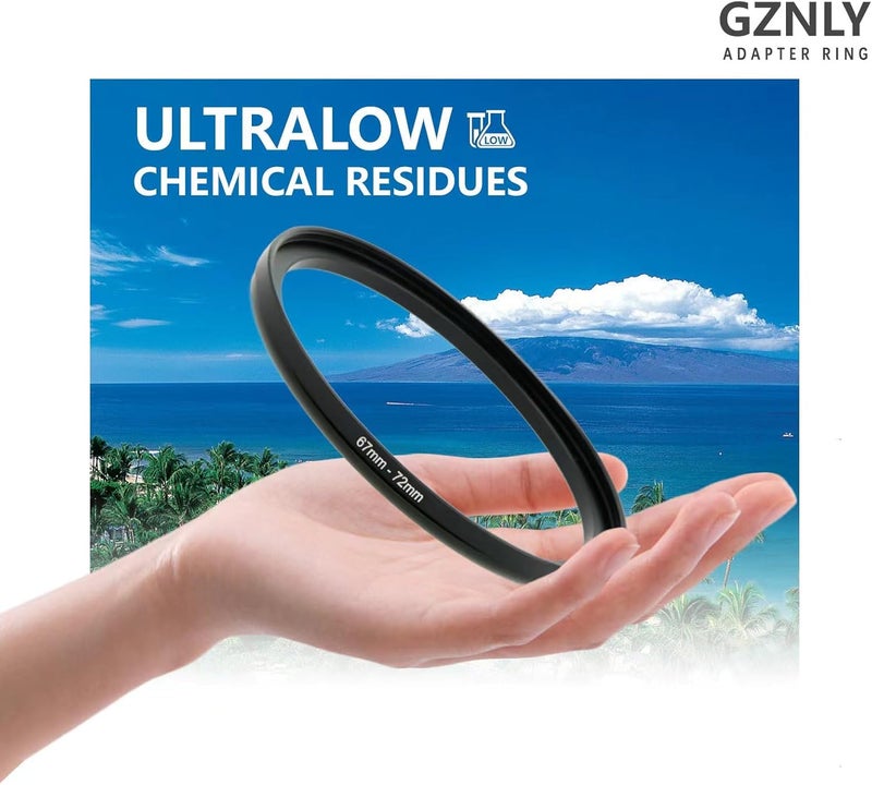 GZNLY 67mm to 82mm Step-up Adapter Rings Filter Adapter Black Metal Step Down Filter Ring Adapter Compatible with All Brand UV CPL ND Camera Lens Filter Stepping Rings (67mm-82mm) - Image 2